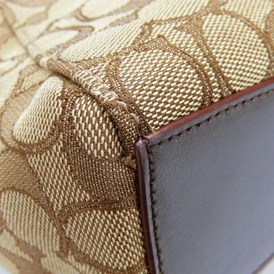 COACH Handbag F27582 Canvas, Leather Brown Women Used Authentic