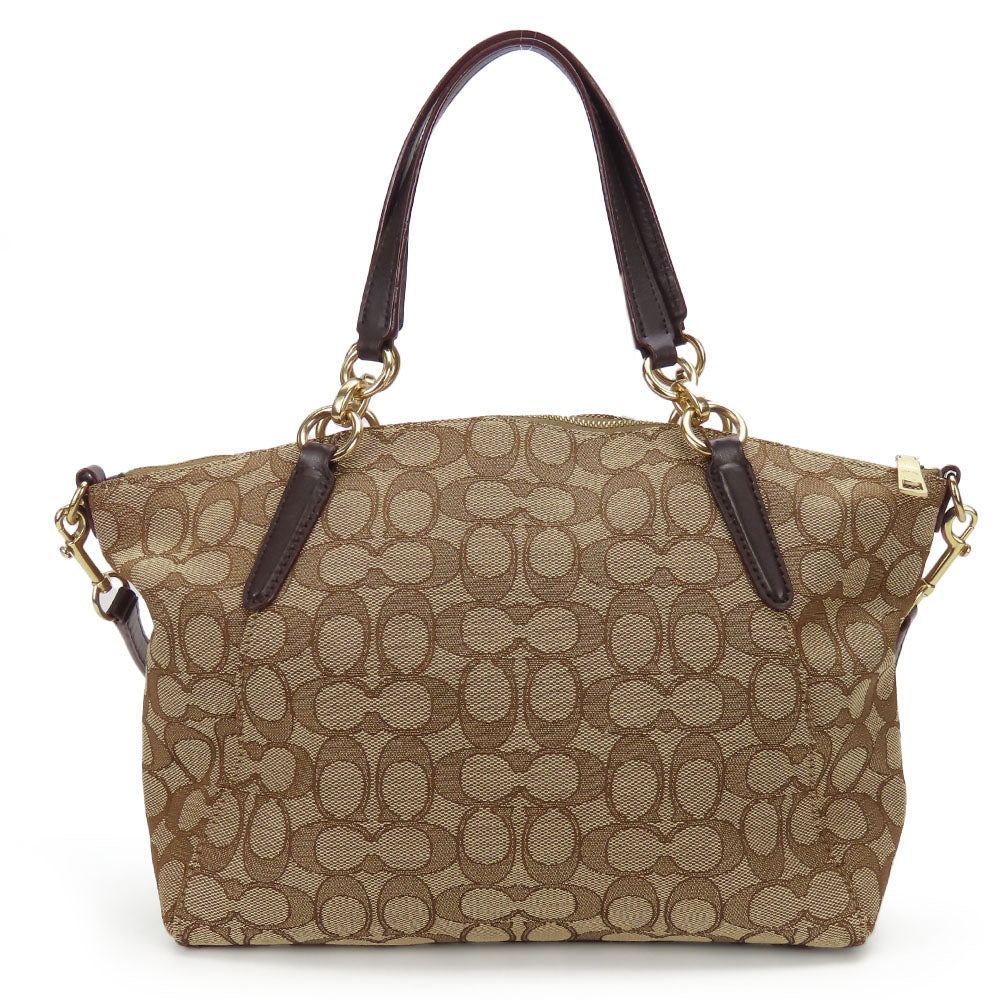 COACH Handbag F27582 Canvas, Leather Brown Women Used Authentic