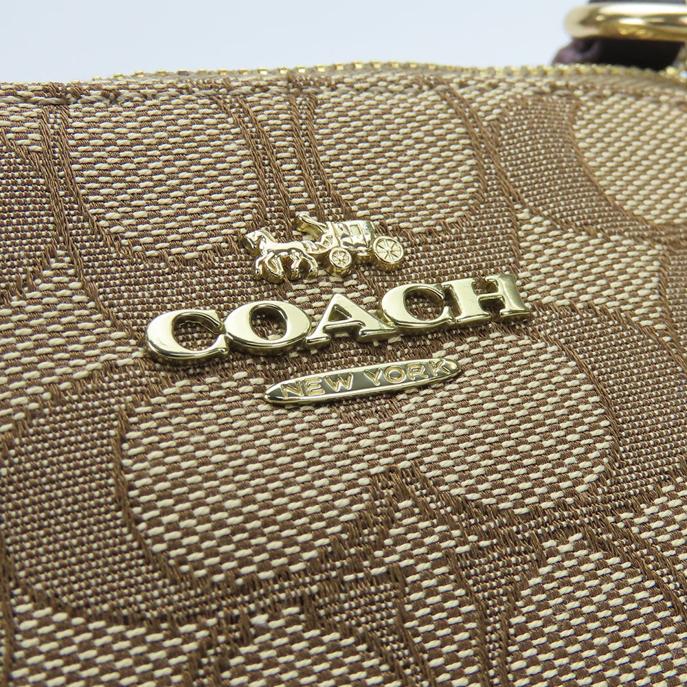 COACH Handbag F27582 Canvas, Leather Brown Women Used Authentic