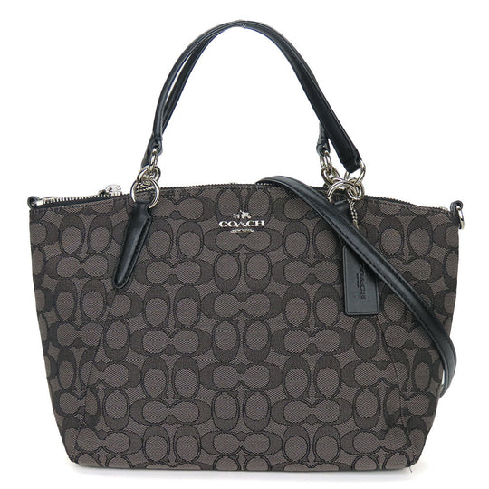 COACH Handbag F58283 canvas black Women Used Authentic