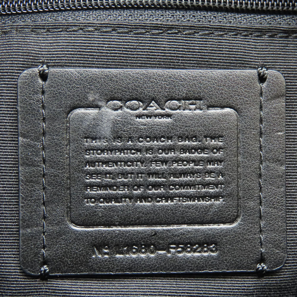 COACH Handbag F58283 canvas black Women Used Authentic