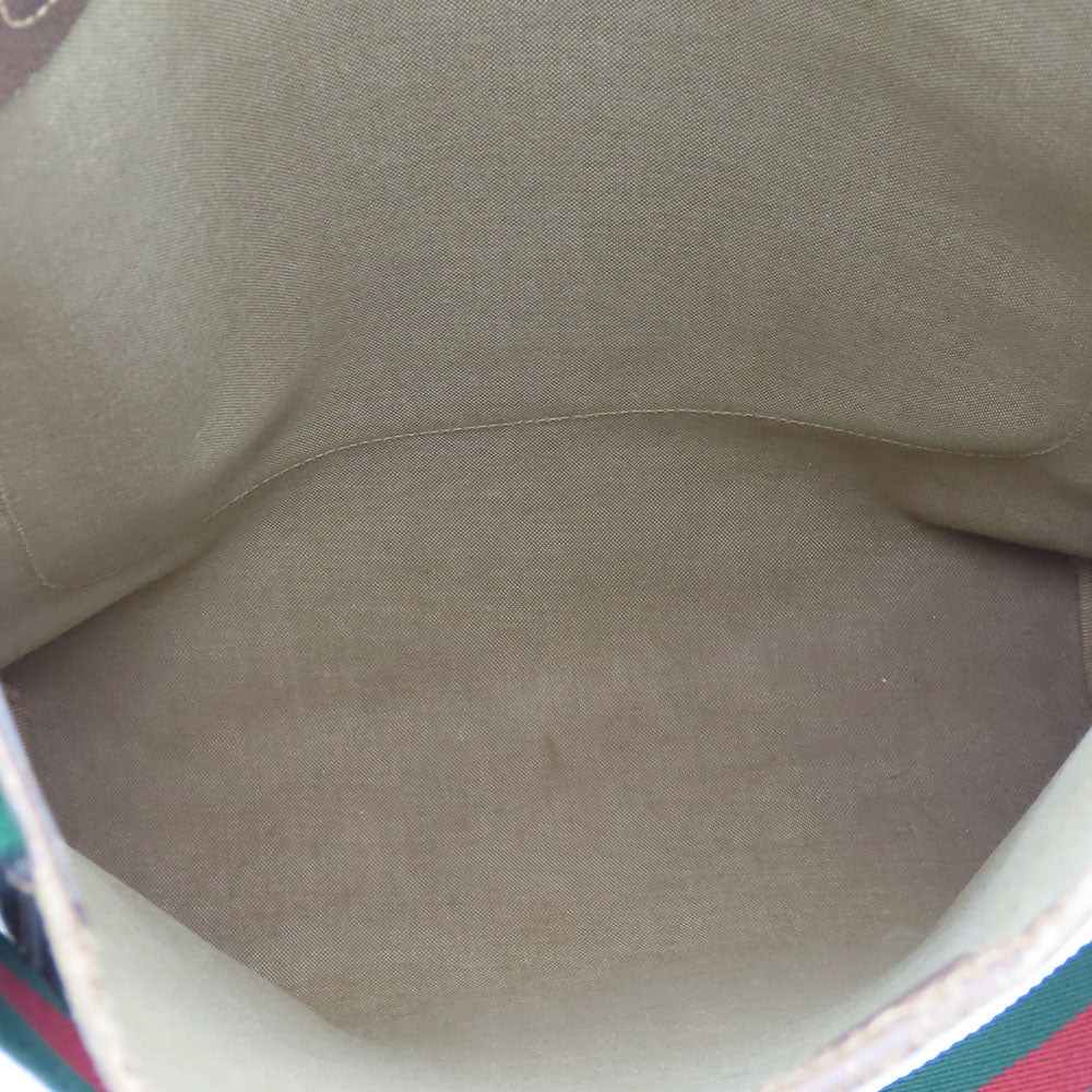 GUCCI Tote Bag 89.02.003 GG Supreme Canvas beige Sherry line unisex(Unisex) Used Authentic