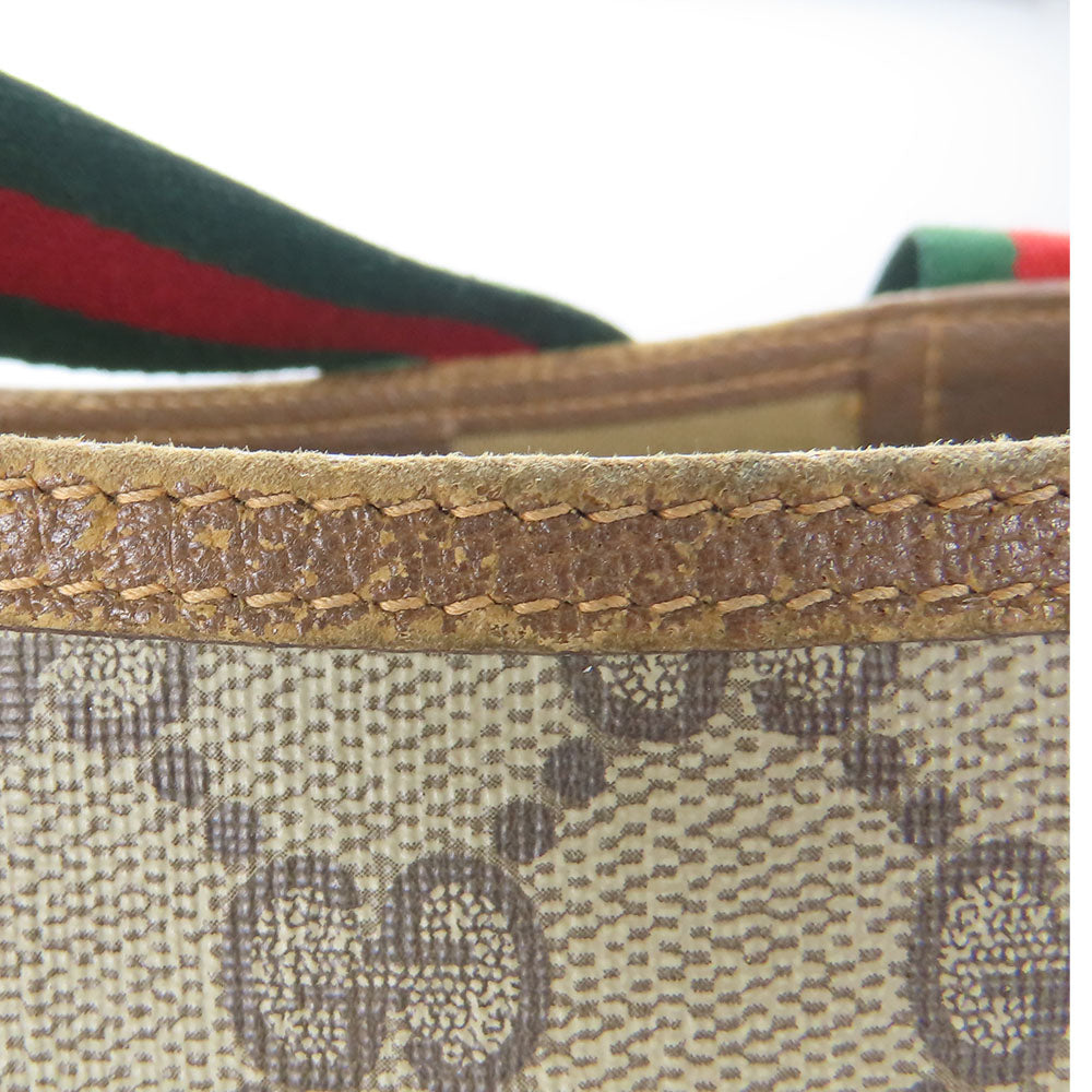 GUCCI Tote Bag 89.02.003 GG Supreme Canvas beige Sherry line unisex(Unisex) Used Authentic