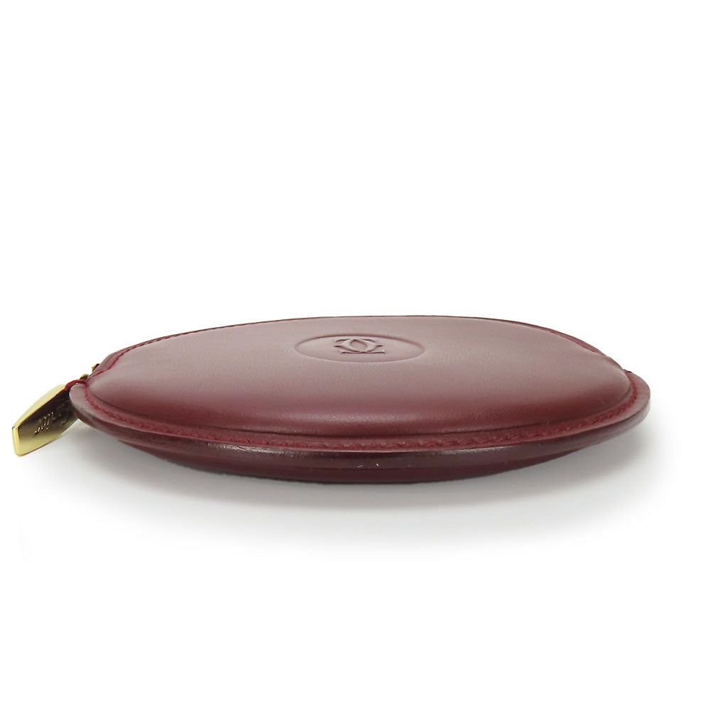 CARTIER Coin case L3000111 Calfskin Bordeaux Must Line Women Used Authentic