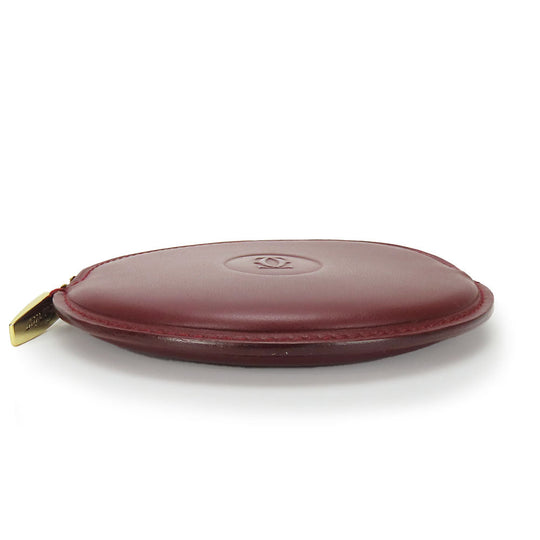 CARTIER Coin case L3000111 Calfskin Bordeaux Must Line Women Used Authentic