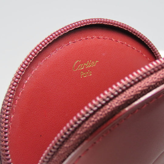 CARTIER Coin case L3000111 Calfskin Bordeaux Must Line Women Used Authentic