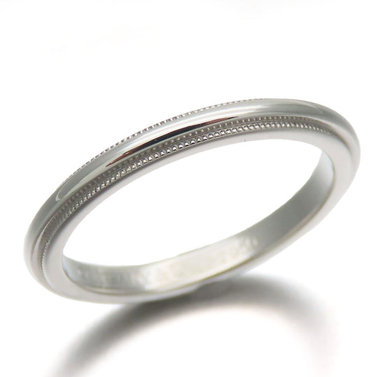 TIFFANY&Co. Ring Pt950Platinum Platinum Milgrain Women Used Authentic