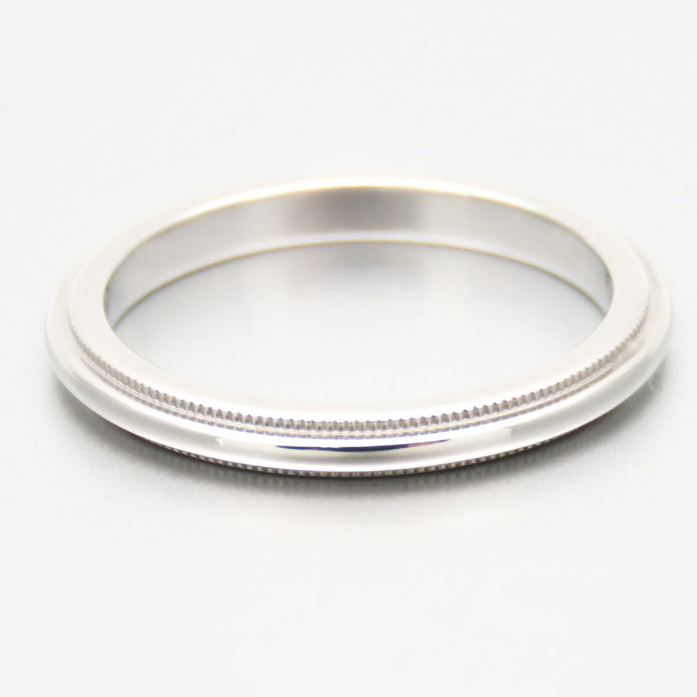 TIFFANY&Co. Ring Pt950Platinum Platinum Milgrain Women Used Authentic