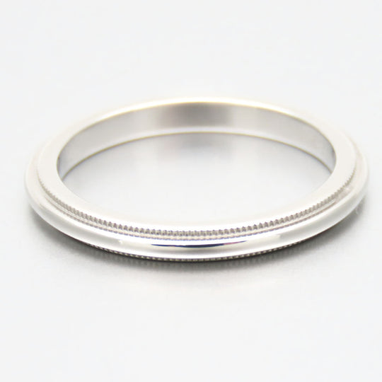 TIFFANY&Co. Ring Pt950Platinum Platinum Milgrain Women Used Authentic