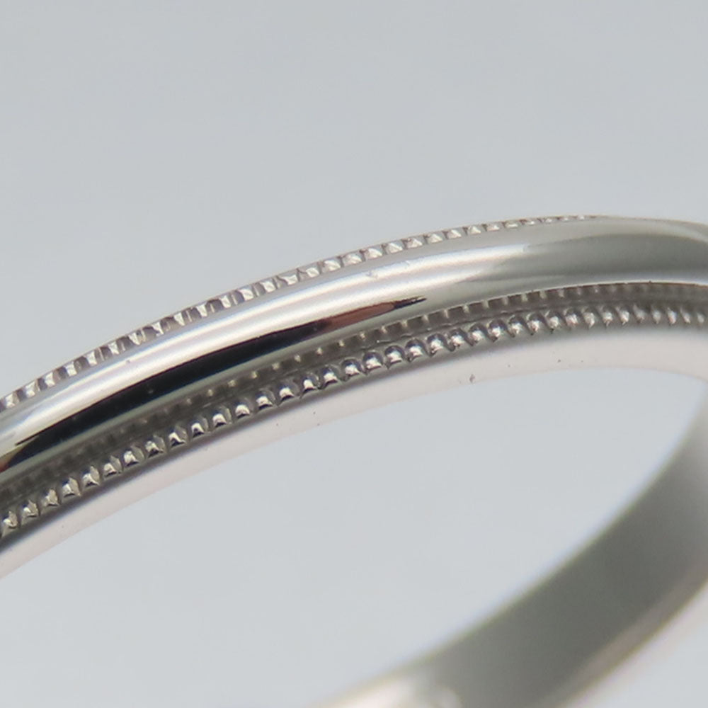 TIFFANY&Co. Ring Pt950Platinum Platinum Milgrain Women Used Authentic