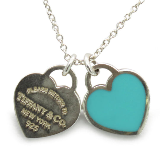 TIFFANY&Co. Necklace Silver925 Silver Double heart Return to Women Used Authentic