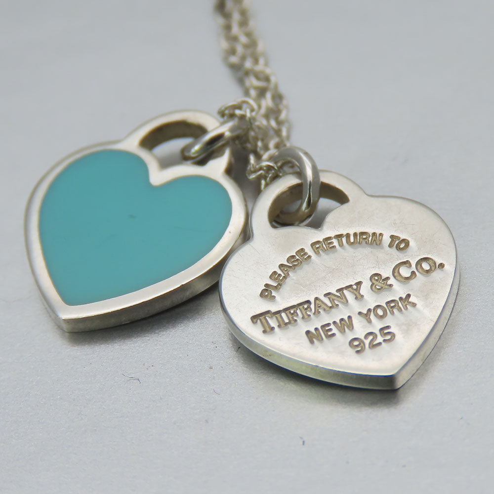 TIFFANY&Co. Necklace Silver925 Silver Double heart Return to Women Used Authentic
