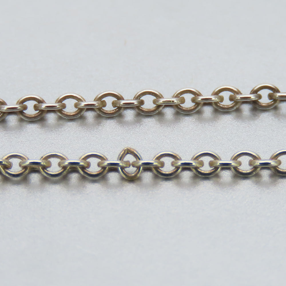 TIFFANY&Co. Necklace Silver925 Silver Curved heart Women Used Authentic