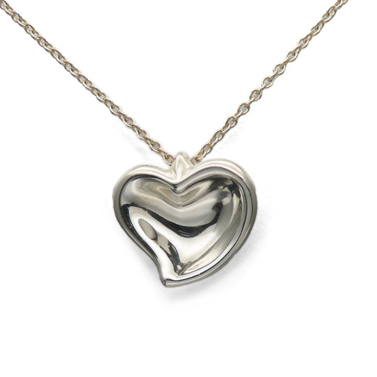 TIFFANY&Co. Necklace Silver925 Silver Curved heart Women Used Authentic