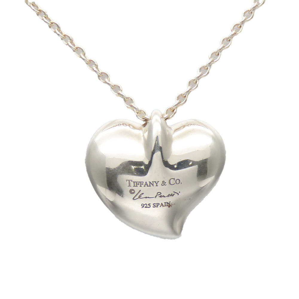 TIFFANY&Co. Necklace Silver925 Silver Curved heart Women Used Authentic