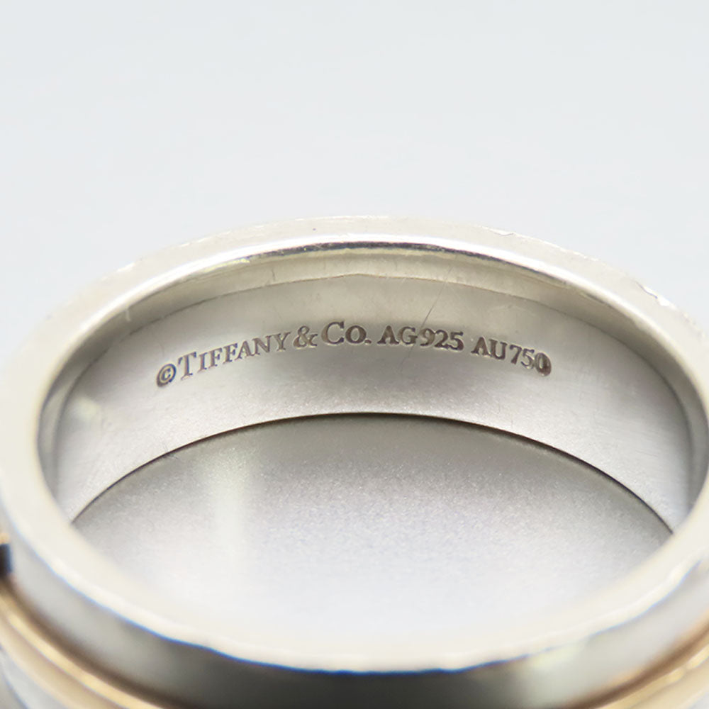 TIFFANY&Co. Ring Silver925, K18 Yellow Gold Silver True Narrow Women Used Authentic