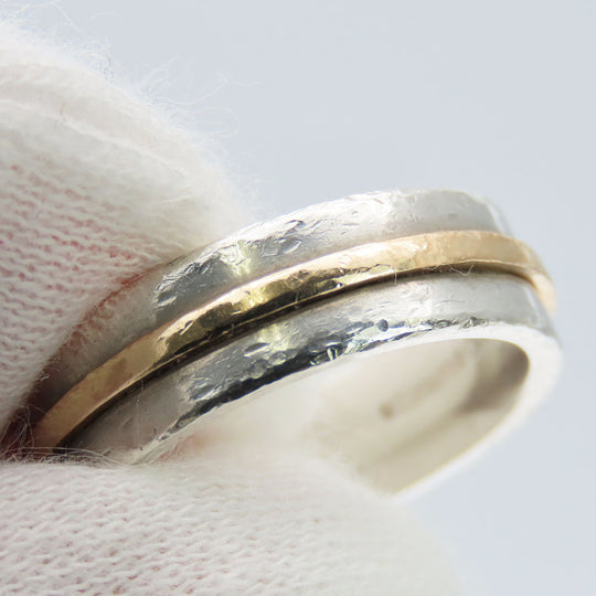 TIFFANY&Co. Ring Silver925, K18 Yellow Gold Silver True Narrow Women Used Authentic
