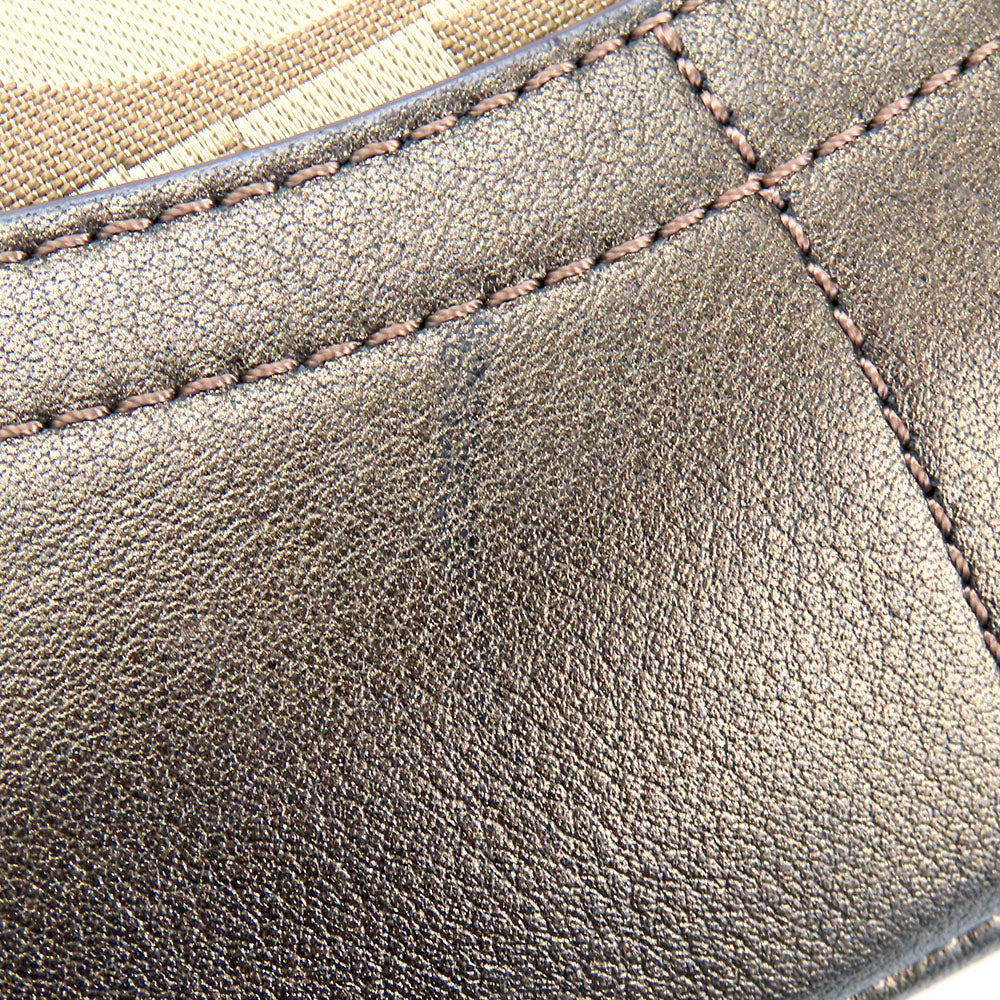 COACH Shoulder Bag F19730 Canvas, Leather Brown Women Used Authentic