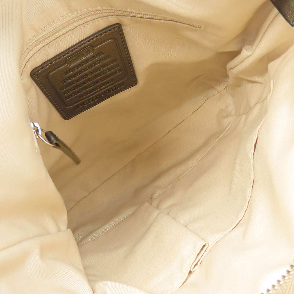 COACH Shoulder Bag F19730 Canvas, Leather Brown Women Used Authentic