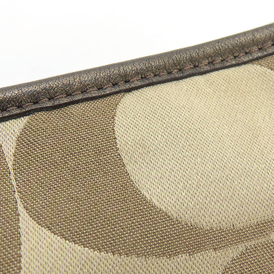 COACH Shoulder Bag F19730 Canvas, Leather Brown Women Used Authentic