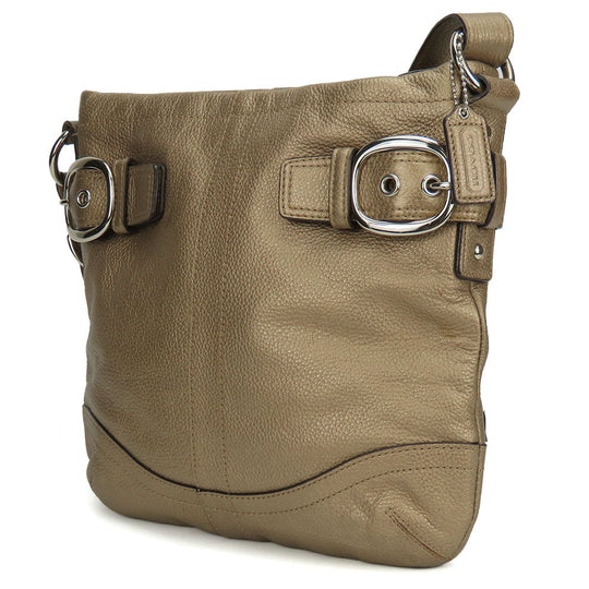 COACH Shoulder Bag F16514 leather gold Women Used Authentic