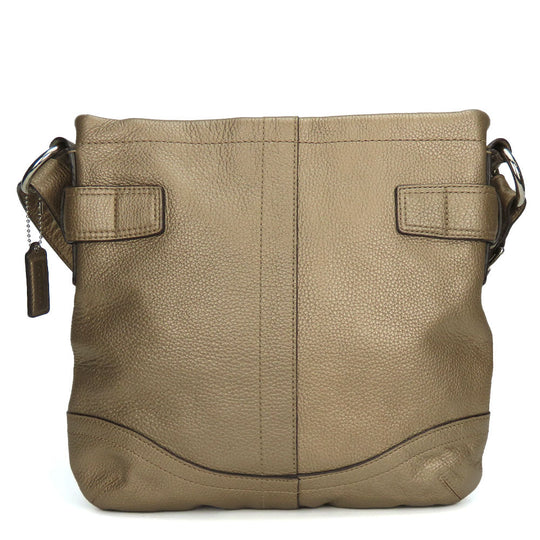 COACH Shoulder Bag F16514 leather gold Women Used Authentic