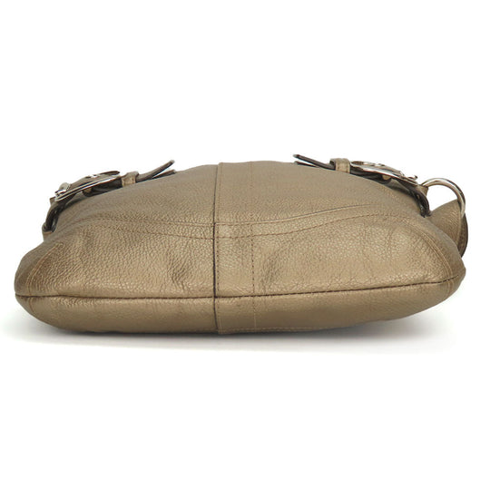 COACH Shoulder Bag F16514 leather gold Women Used Authentic