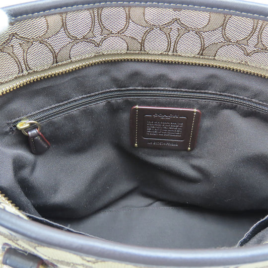 COACH Tote Bag F58282 Canvas, Leather beige Women Used Authentic