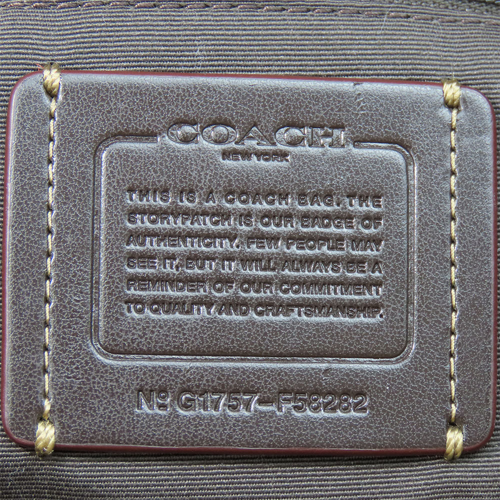 COACH Tote Bag F58282 Canvas, Leather beige Women Used Authentic