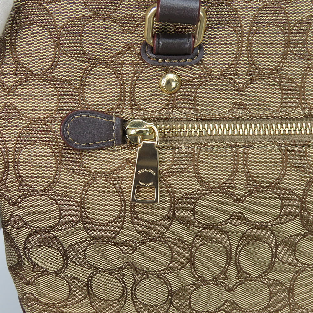 COACH Tote Bag F58282 Canvas, Leather beige Women Used Authentic