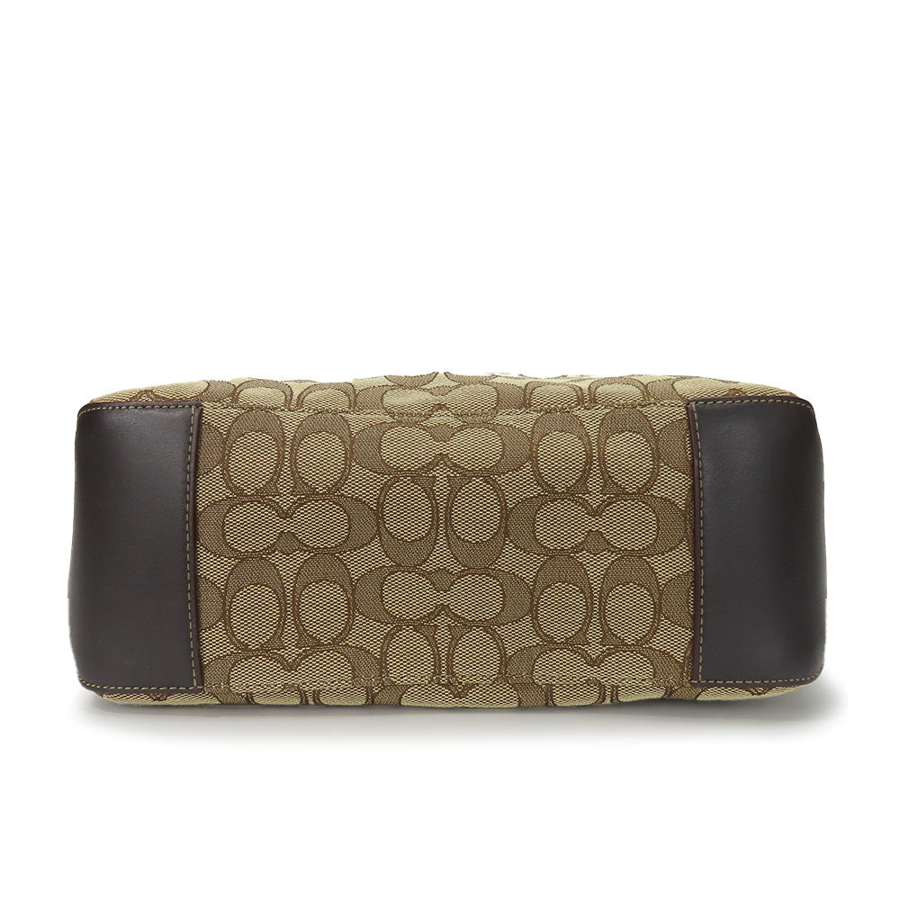 COACH Tote Bag F58282 Canvas, Leather beige Women Used Authentic