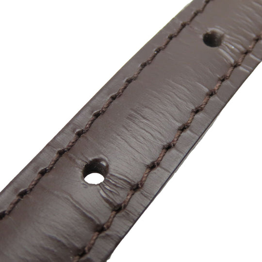 LOUIS VUITTON Shoulder strap leather Brown Women Used Authentic