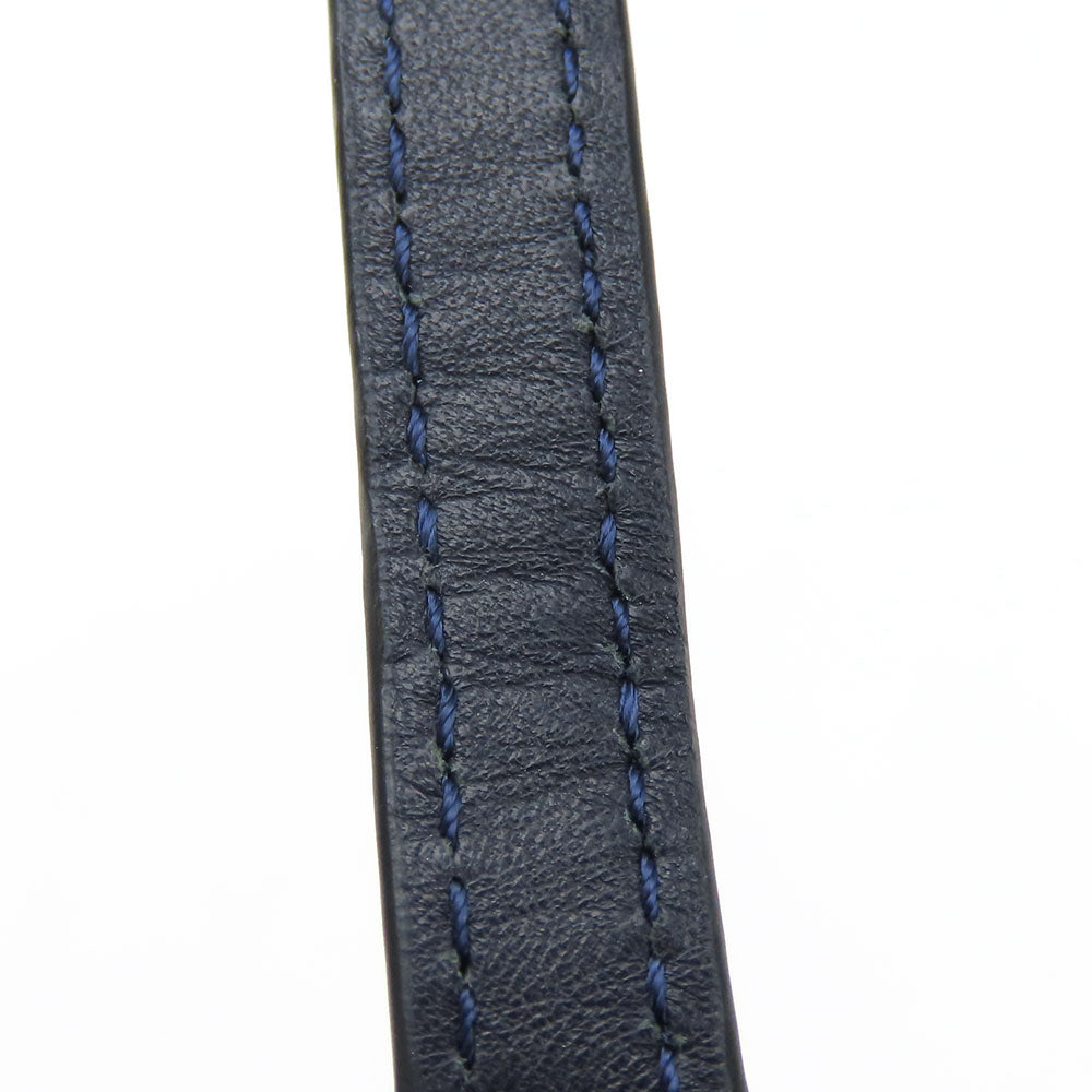 COACH Tote Bag F38405 Leather, PVC coated canvas Brown Varsity Stripes Women Used Authentic