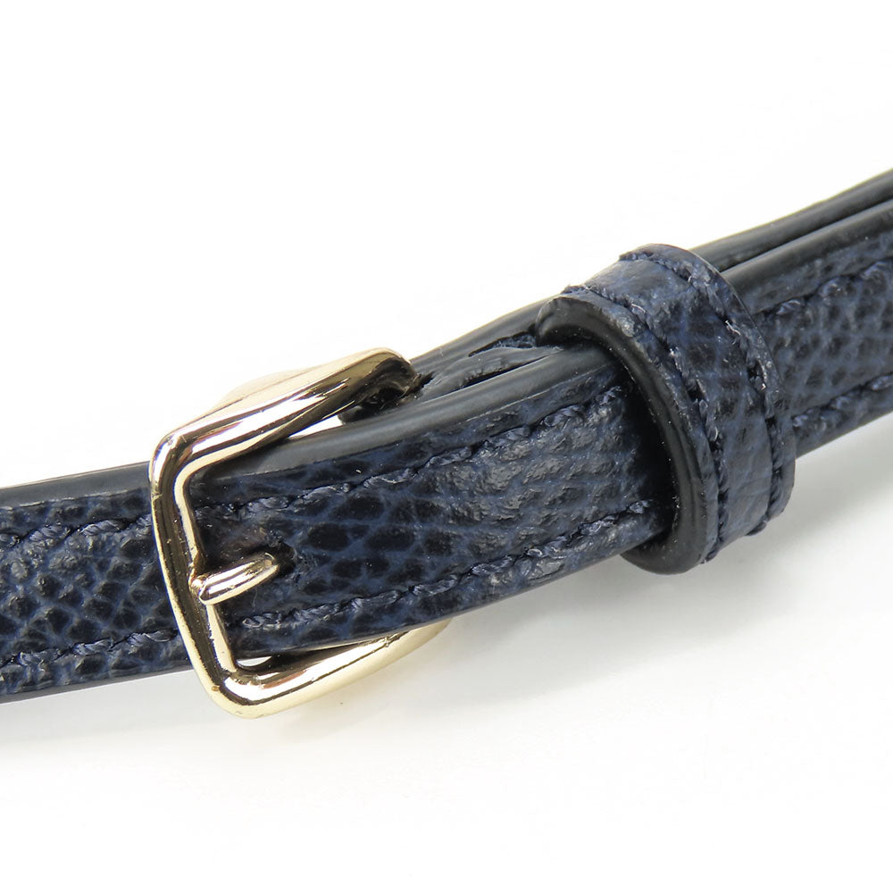 COACH Shoulder Bag F53140 leather Navy Studs Women Used Authentic