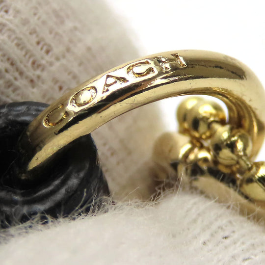 COACH Shoulder Bag F53140 leather Navy Studs Women Used Authentic