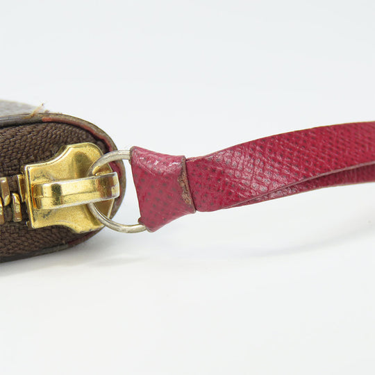 LOUIS VUITTON Long Wallet Purse M60742 Monogram Fuchsia Portefeuille Clemence Women Used Authentic
