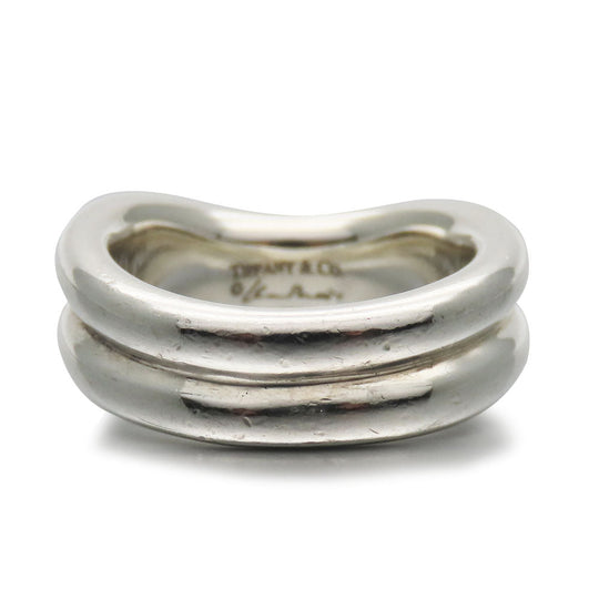 TIFFANY&Co. Ring Silver925 Silver El Saperetti Double Curved Wave Women Used Authentic