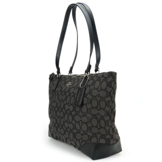 COACH Tote Bag F29958 Canvas, Leather black Women Used Authentic