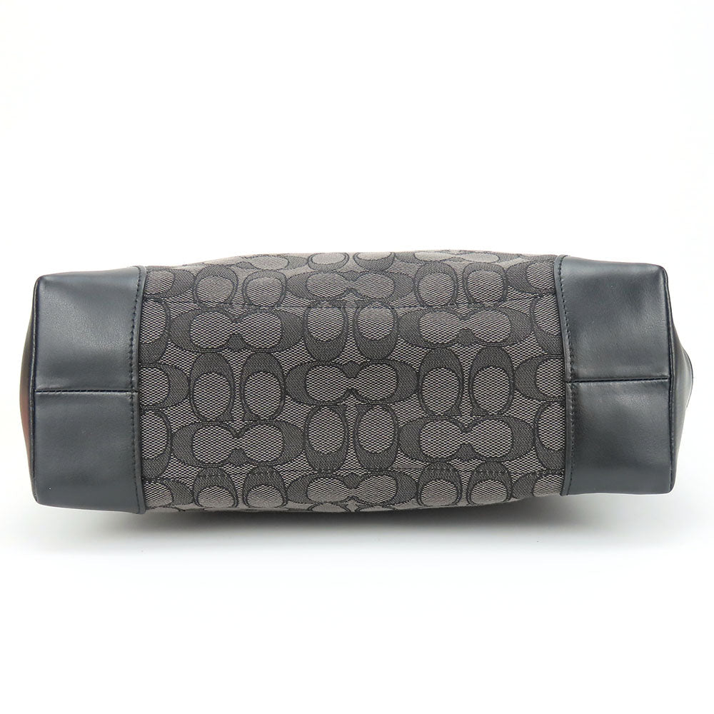 COACH Tote Bag F29958 Canvas, Leather black Women Used Authentic