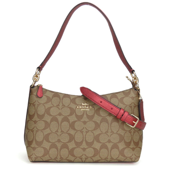 COACH Shoulder Bag 80059 Leather, PVC beige Women Used Authentic