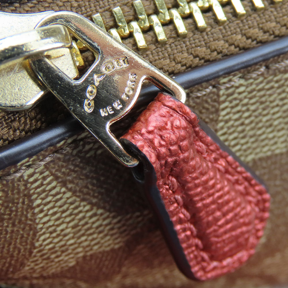 COACH Shoulder Bag 80059 Leather, PVC beige Women Used Authentic