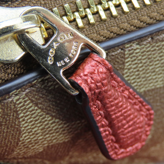 COACH Shoulder Bag 80059 Leather, PVC beige Women Used Authentic