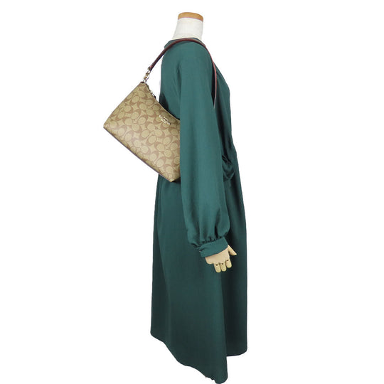 COACH Shoulder Bag 80059 Leather, PVC beige Women Used Authentic