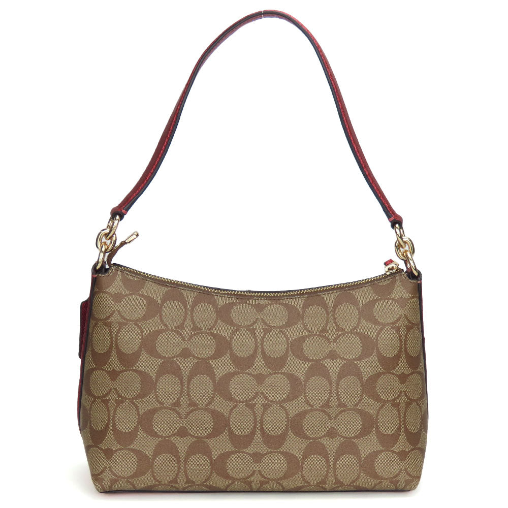 COACH Shoulder Bag 80059 Leather, PVC beige Women Used Authentic