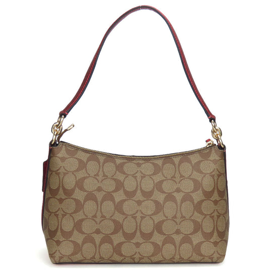 COACH Shoulder Bag 80059 Leather, PVC beige Women Used Authentic