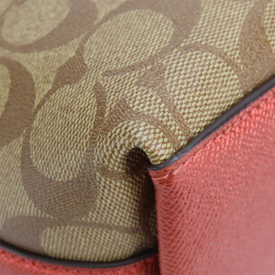 COACH Shoulder Bag 80059 Leather, PVC beige Women Used Authentic