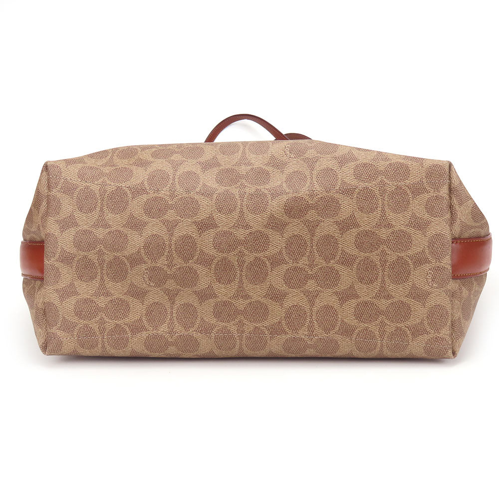 COACH Tote Bag 32714 Leather, PVC beige Women Used Authentic