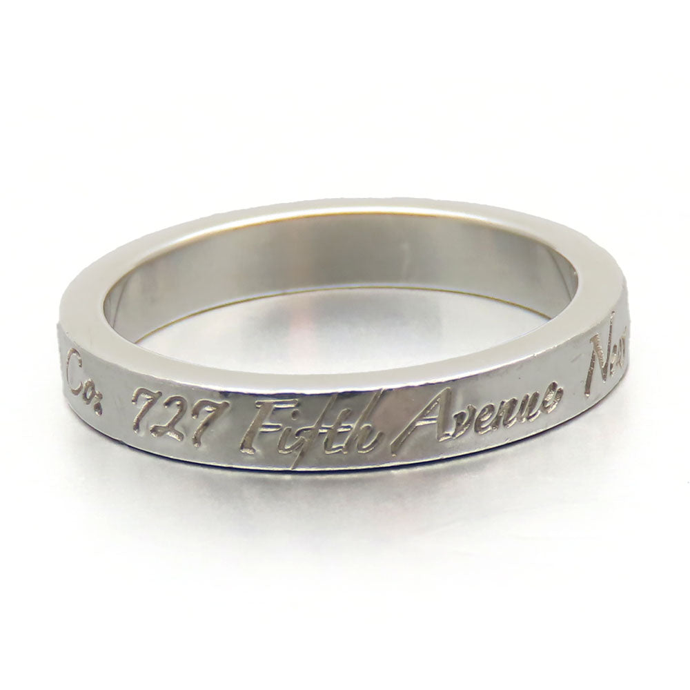 TIFFANY&Co. Ring Silver925 Silver New York Notes Narrow Women Used Authentic