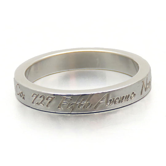 TIFFANY&Co. Ring Silver925 Silver New York Notes Narrow Women Used Authentic