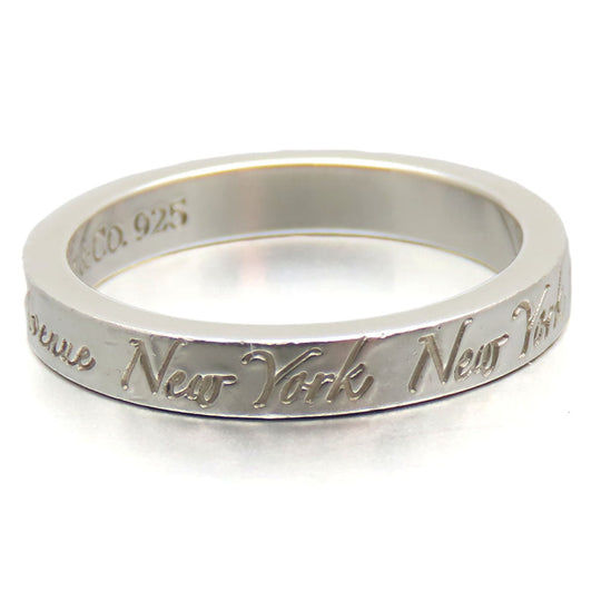 TIFFANY&Co. Ring Silver925 Silver New York Notes Narrow Women Used Authentic
